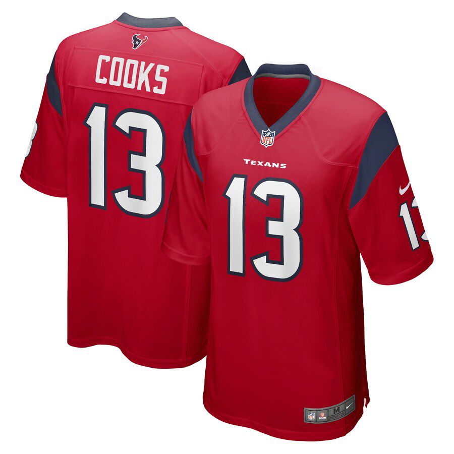 Men Houston Texans 13 Brandin Cooks Nike Red Game NFL Jersey